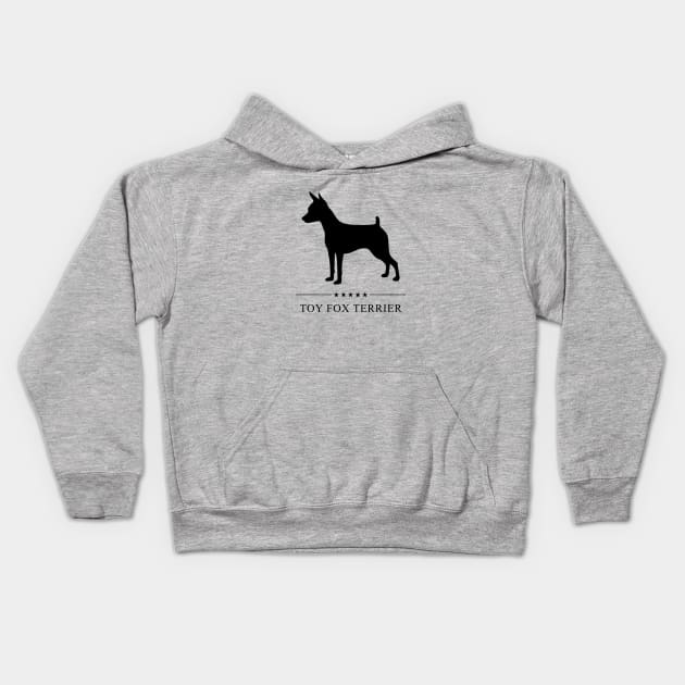 Toy Fox Terrier Black Silhouette Kids Hoodie by millersye